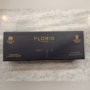 Floris London Luxury Soap Rose Petals Set Of 3 100g Soaps